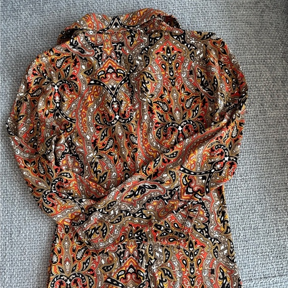 MICHAEL KORS Paisley Snap-Front Midi Dress Size Small — NOT OUTLET BNWT - Picture 14 of 16